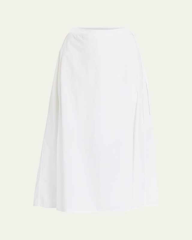 Fleur Gathered A-Line Midi Skirt