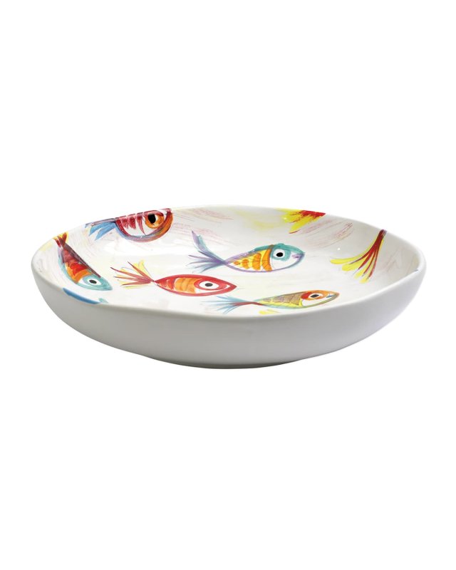 Pesci Colorati Shallow Bowl