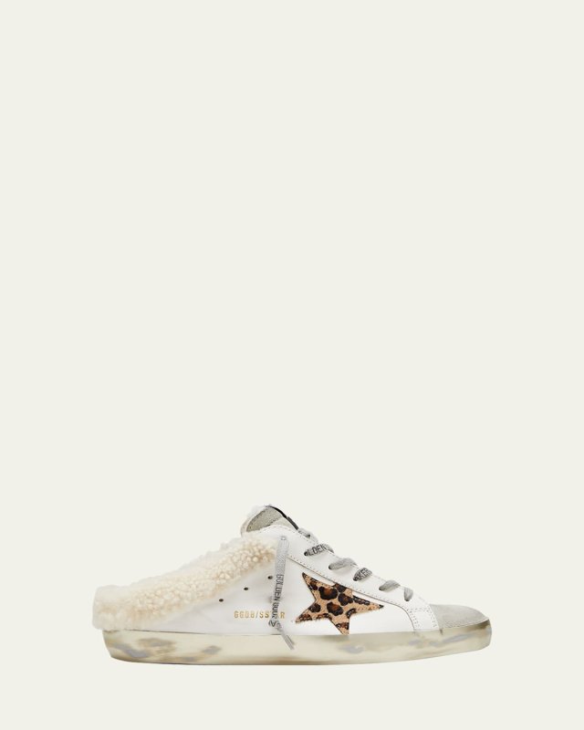 Superstar Sabot Leather Shearling Sneakers