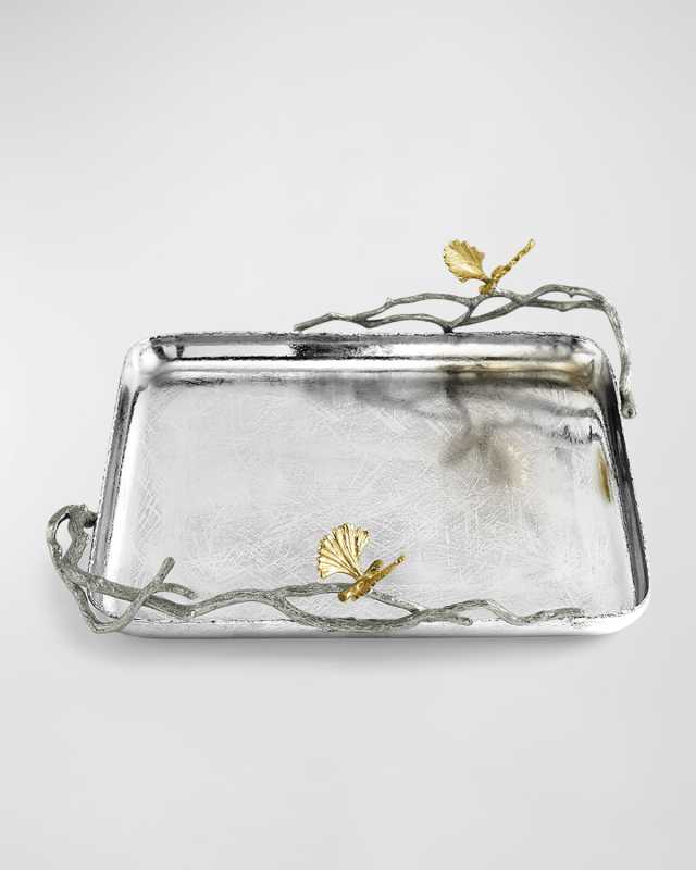 Butterfly Ginkgo Luxe Matzah Plate