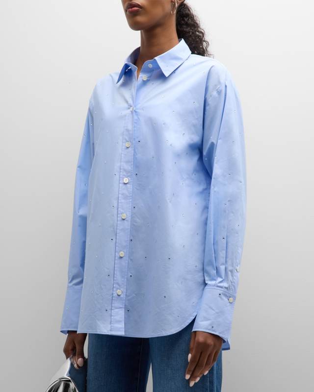 The Oversized Rhinestone-Embellished Shirt