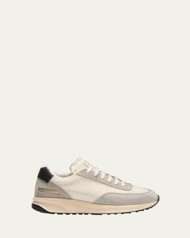 Bicolor Suede Track Sneakers