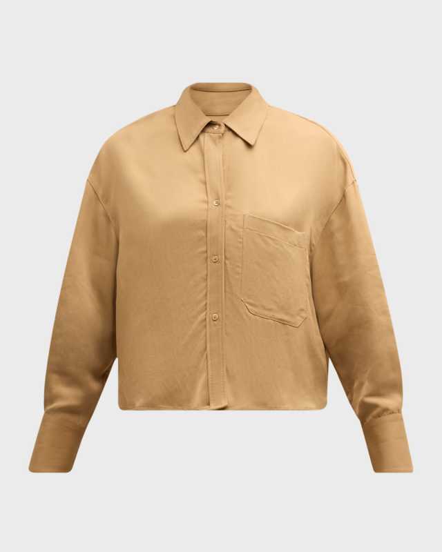 Little Big Joe Linen-Blend Button-Front Shirt