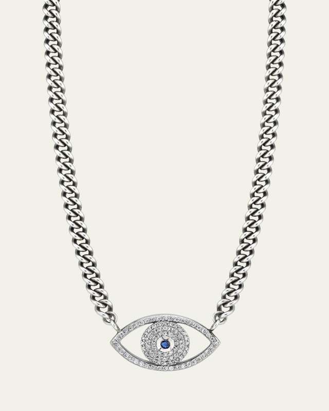 Diamond Evil Eye Pendant Necklace