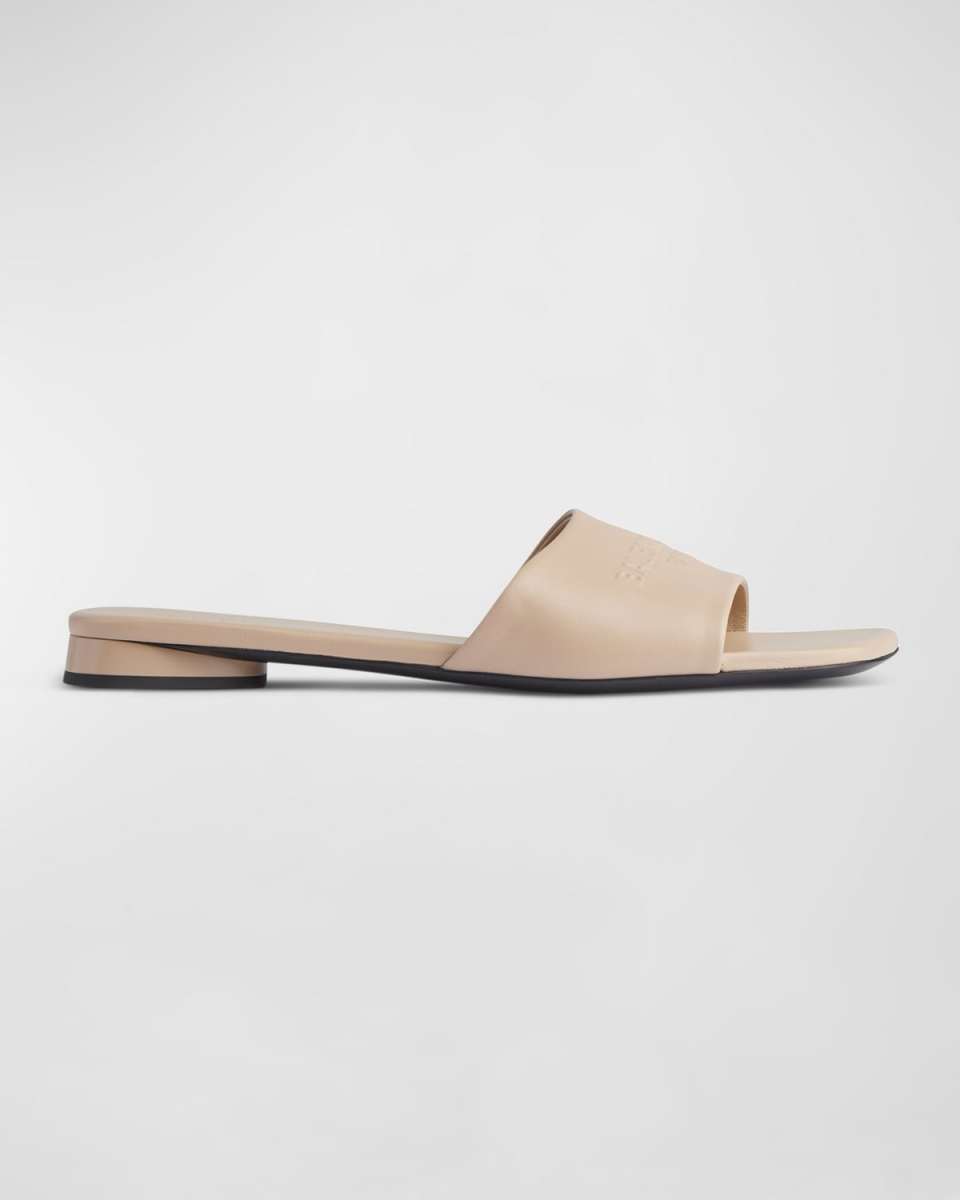 Dutyfree Leather Logo Slide Sandals