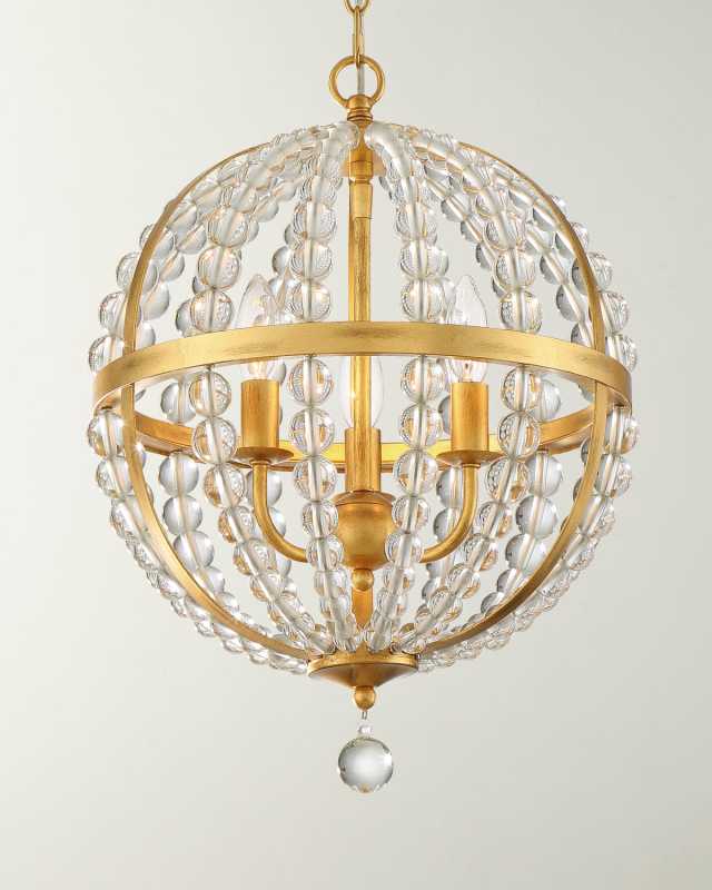 Roxy 3-Light Antique Gold Chandelier