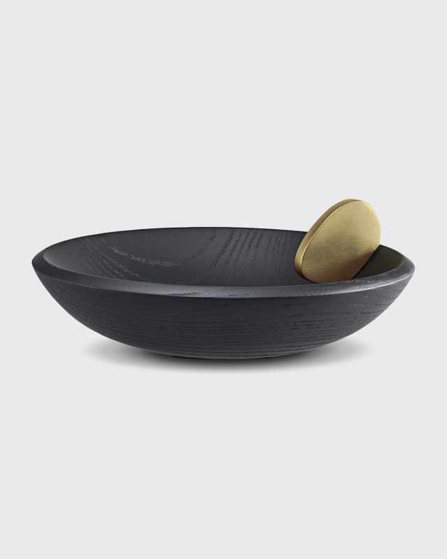 Kelly Behun Black Oak Bowl w/ Brass