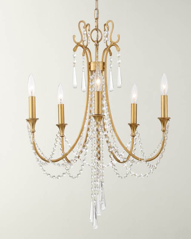 Arcadia 5-Light Antique Gold Chandelier