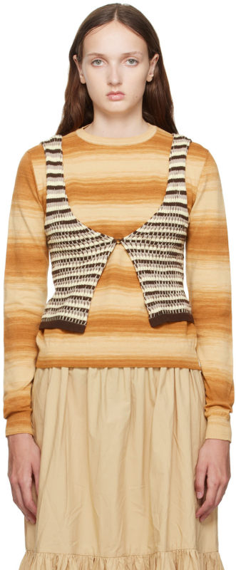 Gimaguas Brown & Yellow Ricarda Tank Top