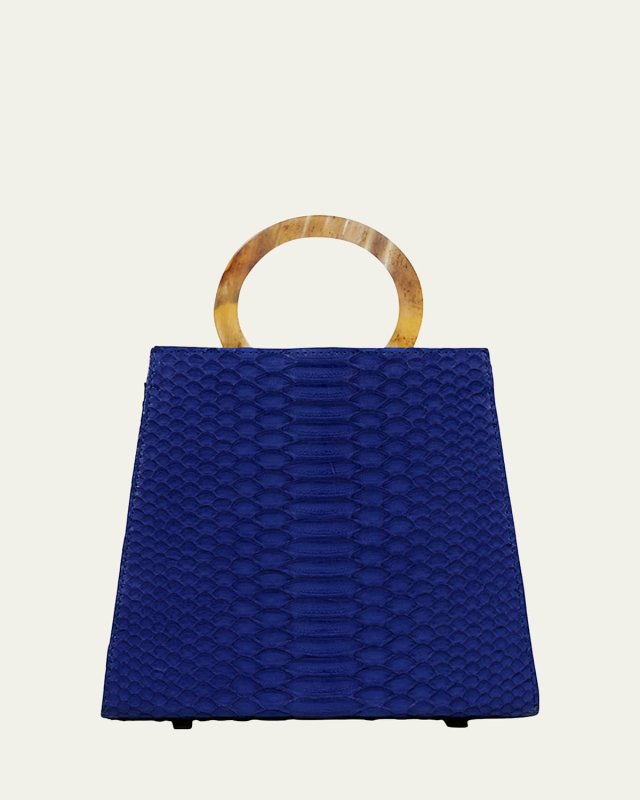 Azza Python Top-Handle Bag