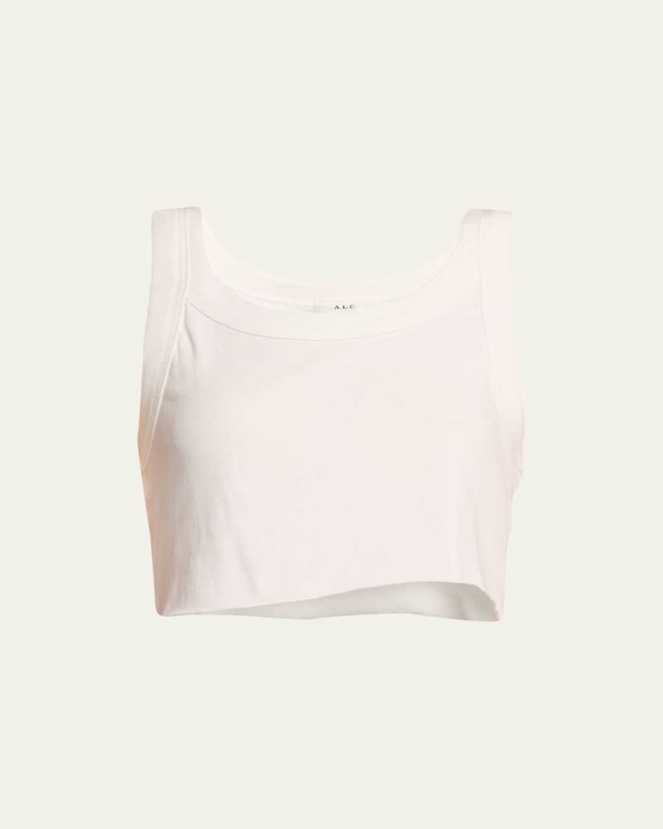 Halsey Cropped Scoop-Neck Tank Top