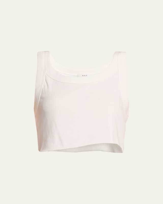 Halsey Cropped Scoop-Neck Tank Top