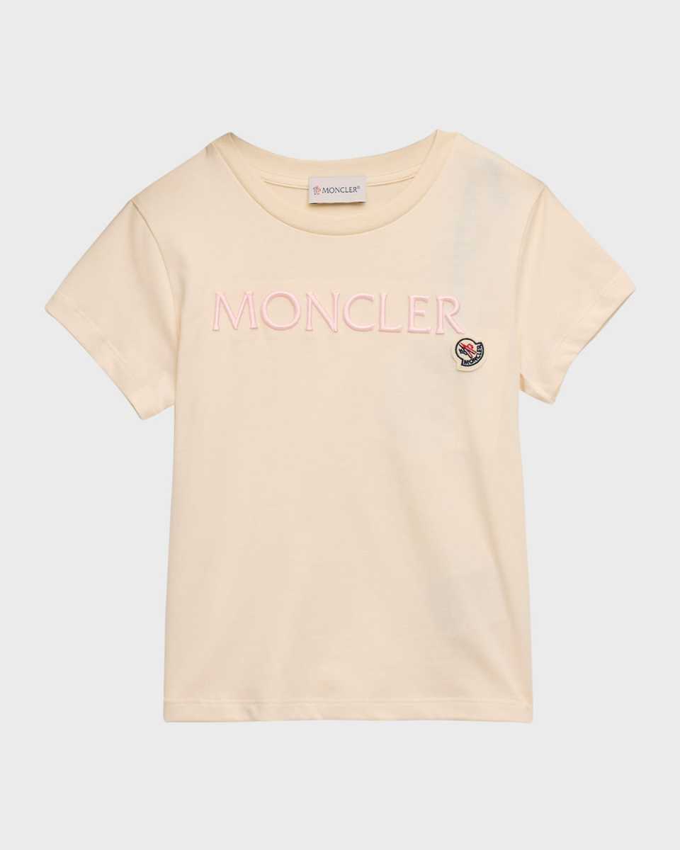 Girl's Embroidered Logo Short-Sleeve T-Shirt, Size 8-14
