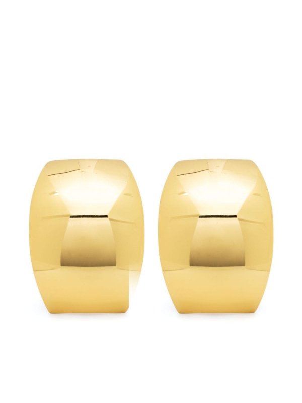 oval-design polished earrings