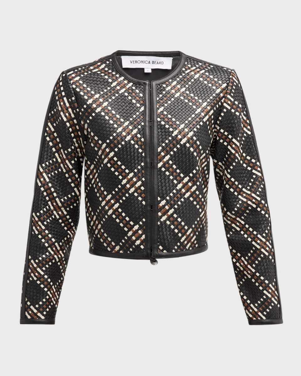 Cassandra Woven Leather Jacket