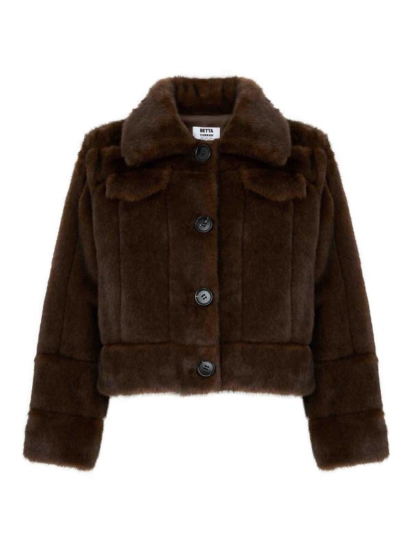 Betta Corradi Manteau En Fourrure - Marron