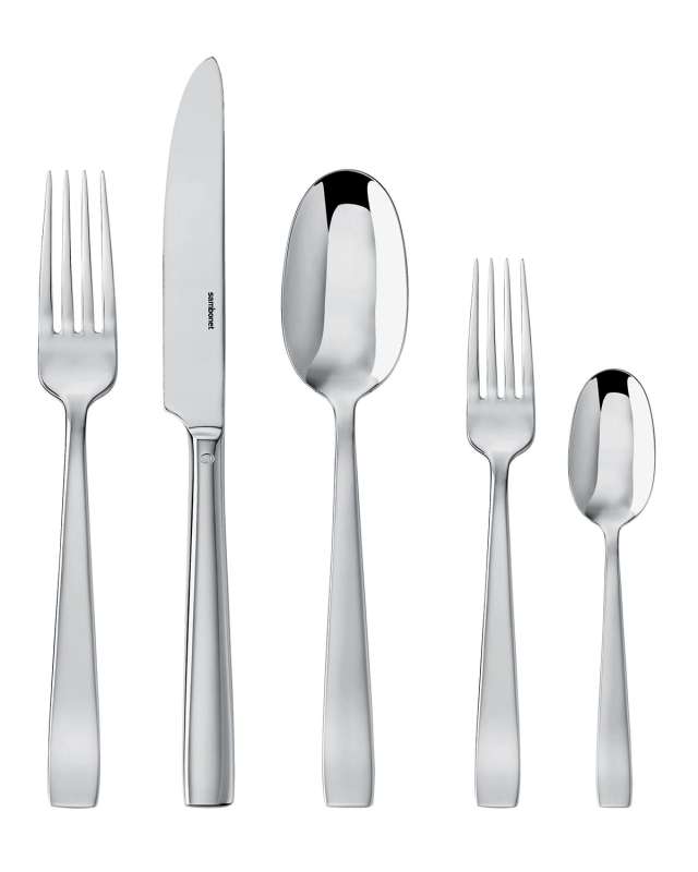Flat 5-Piece Flatware Place Setting