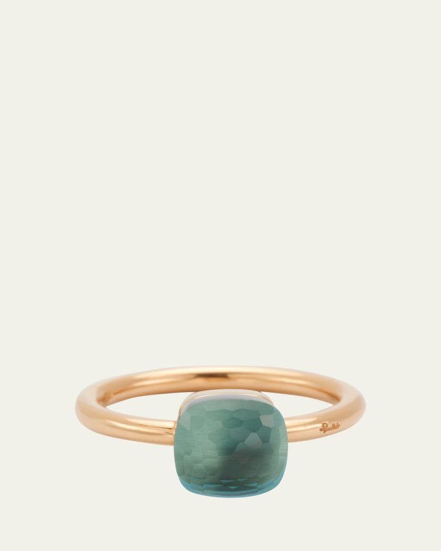 Nudo Petit 18k Gold Ring with Blue Topaz