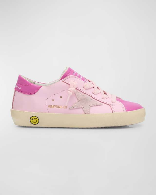 Girl's Superstar Leather Sneakers, Toddlers/Kids