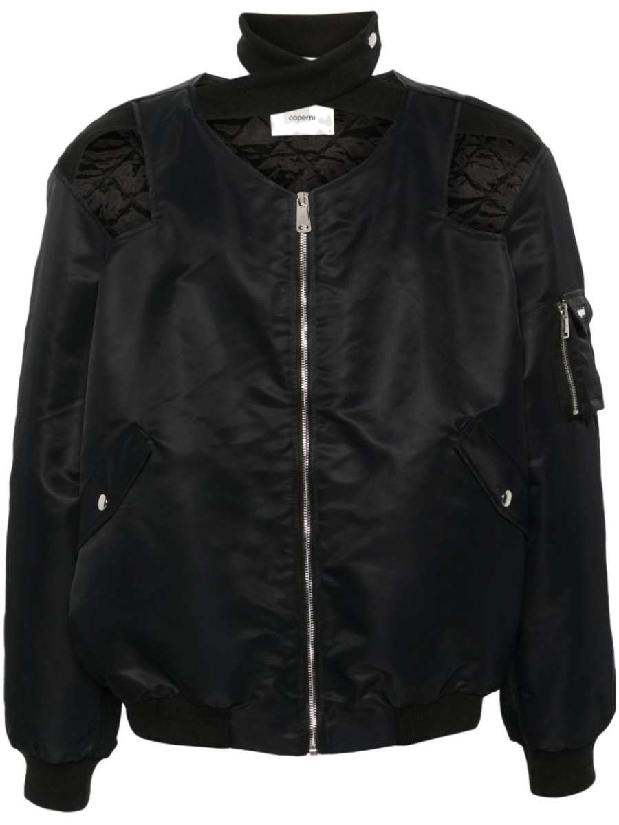 cut-out bomber jacket
