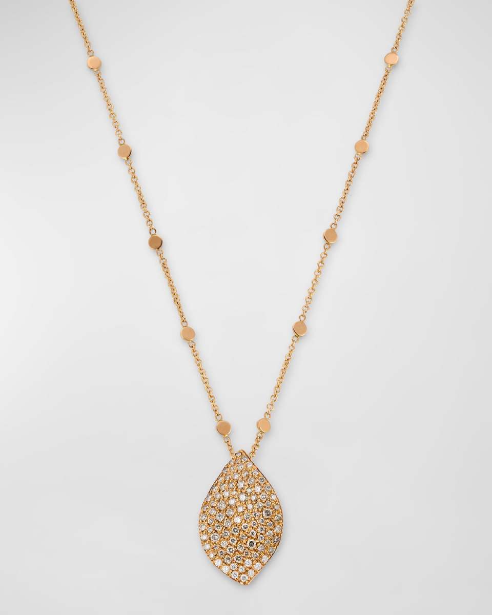 18K Red Gold Aleluia Diamond Pendant Necklace