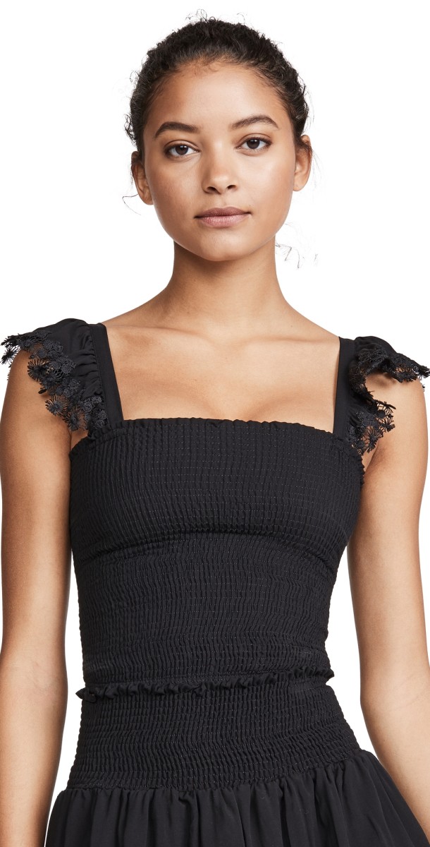 Peixoto Cropped Top Black