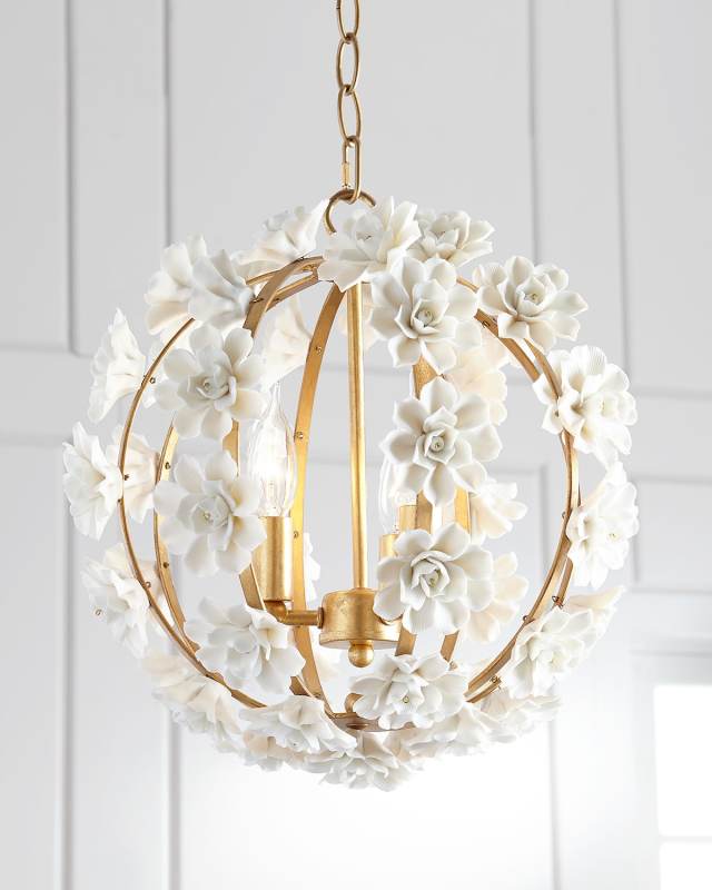 Ceramic Flower Chandelier