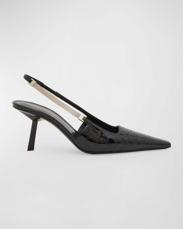 Blake Croco Slingback Pumps