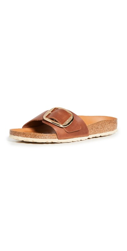 Birkenstock Madrid Big Buckle Sandals Cognac