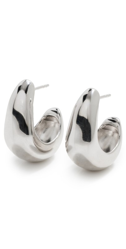 Missoma Dome Hoop Earrings Silver