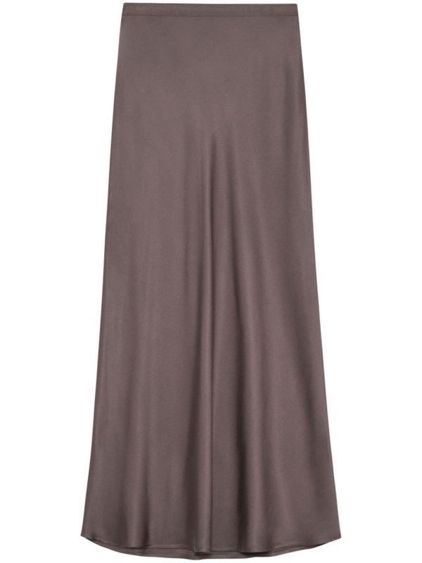 Bar fluted silk-satin midi skirt