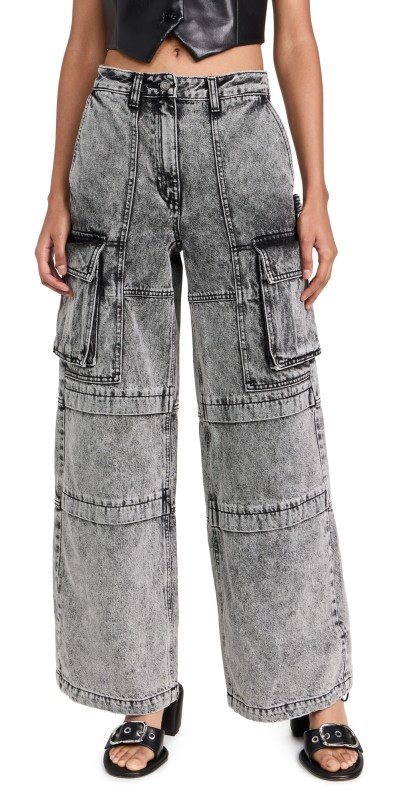 Juun. J Multi Pocket Denim Cargo Pants Grey