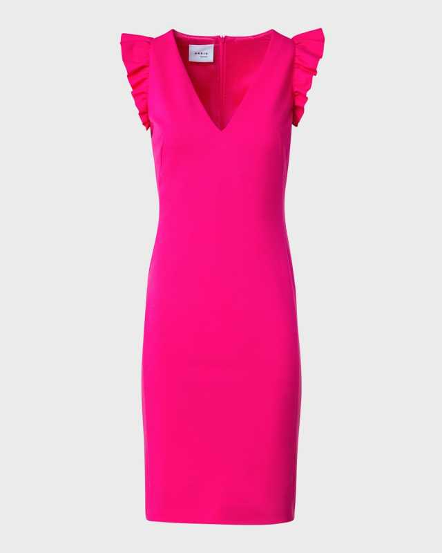 Signature Jersey Midi Dress with Ruffle Details