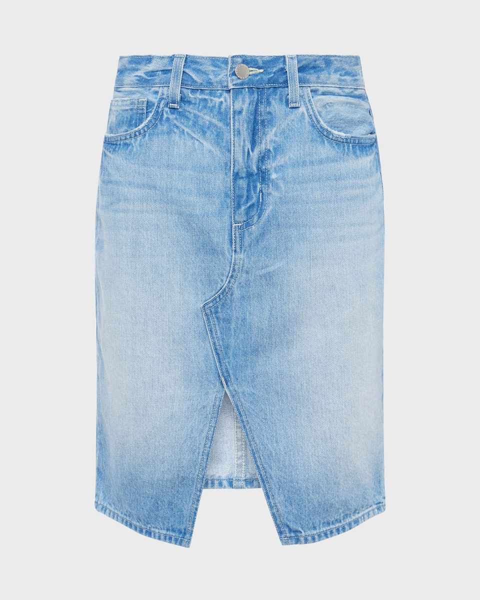 Tylee Denim Knee-Length Skirt