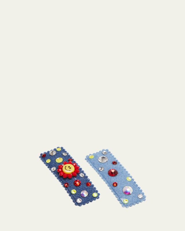 Girl's Embellished Daisy Clips
