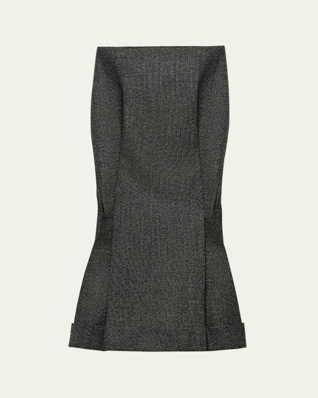 Mermaid Mouline Wool Midi Skirt
