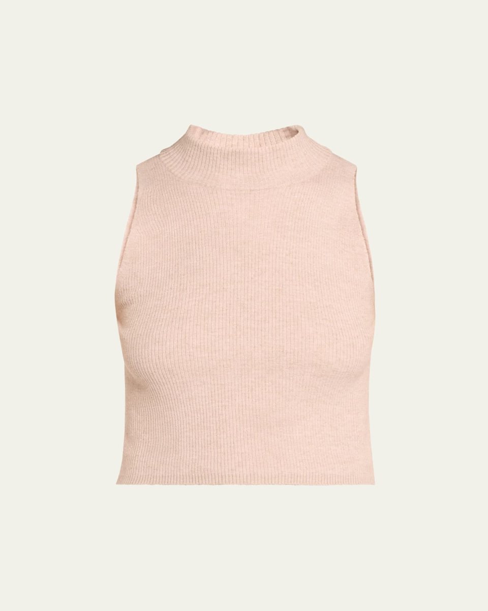 Cashmere Lurex Knit Shell Top