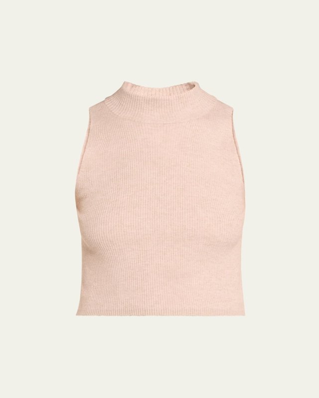 Cashmere Lurex Knit Shell Top