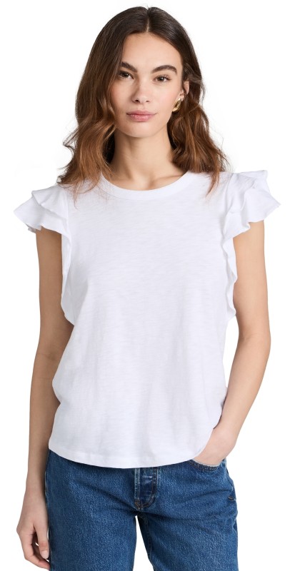 Veronica Beard Jean Akeela Tee White