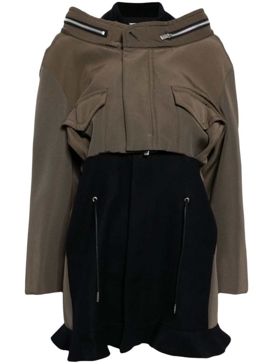 Grosgrain bonding x wool melton dress