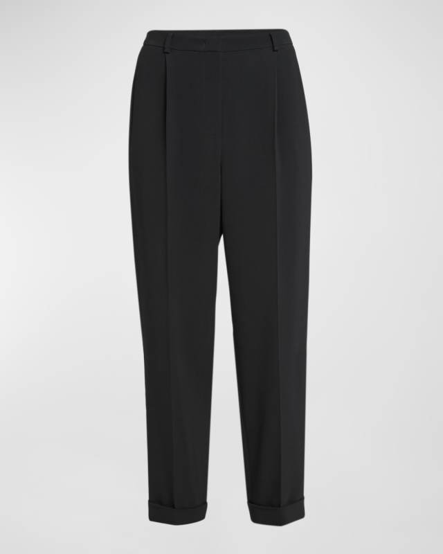 Slim-Leg Cuffed Trousers