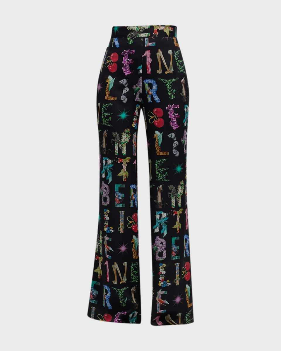 Deco Letters Slim-Fit Trousers