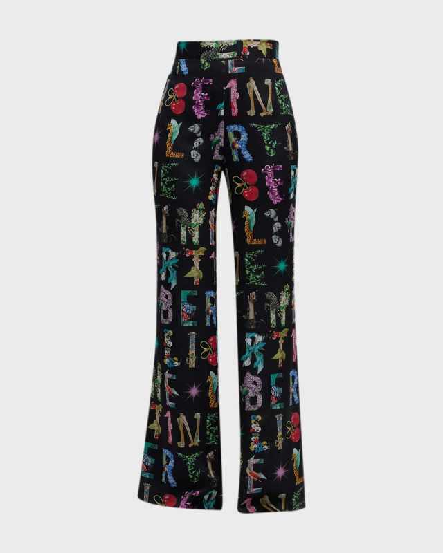 Deco Letters Slim-Fit Trousers