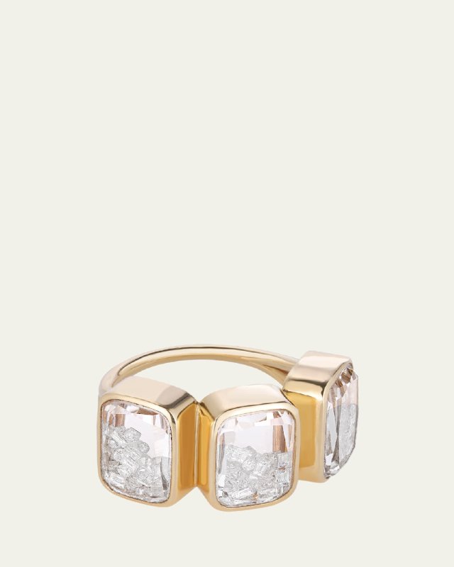 Ten Fourteen Petite Triple Stack Kaleidoscope Shaker Ring with Diamonds