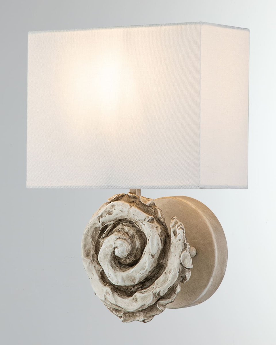 Swirl Large Sconce in Bone