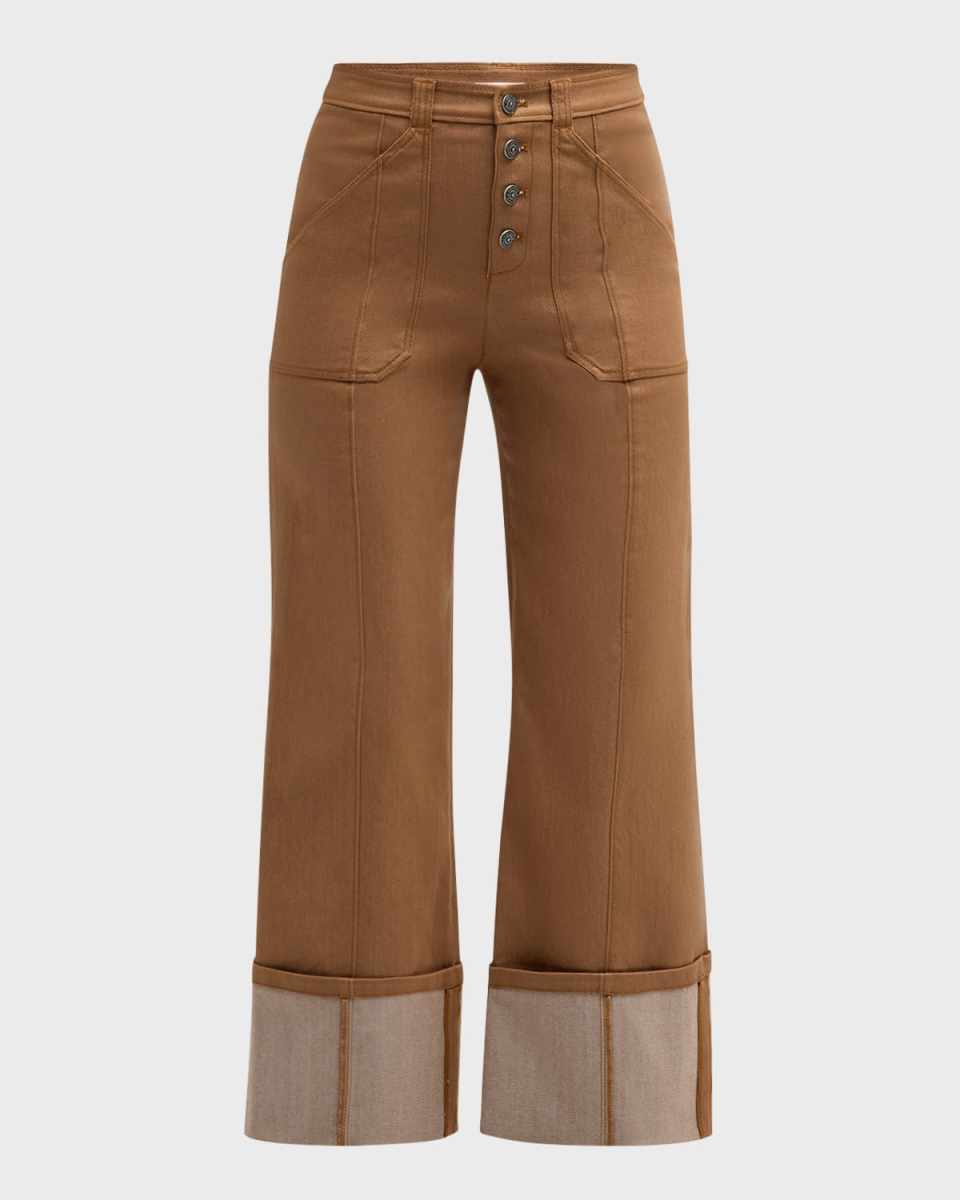 Cuffed Benji Cropped Flare Pants