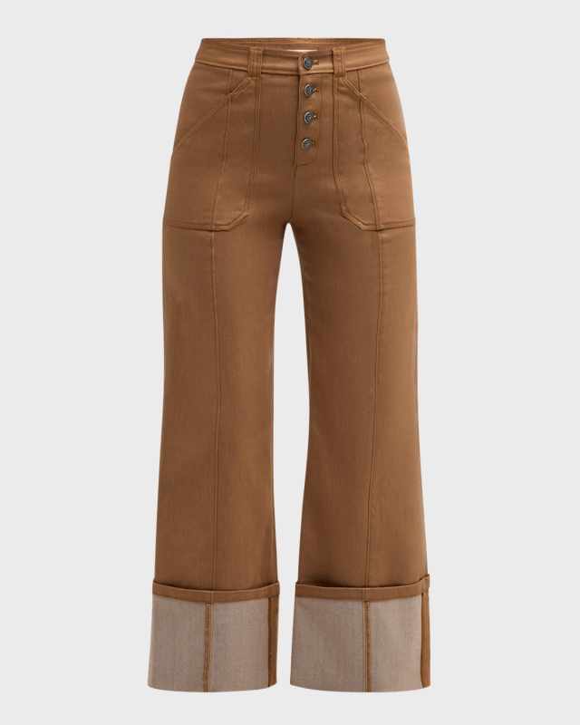 Cuffed Benji Cropped Flare Pants