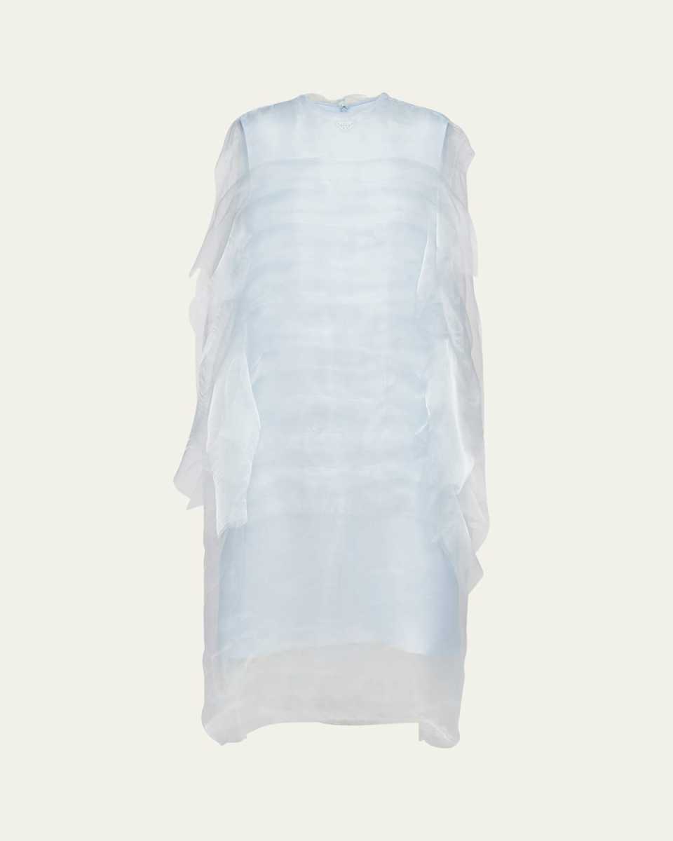 Sleeveless Technical Voile Dress