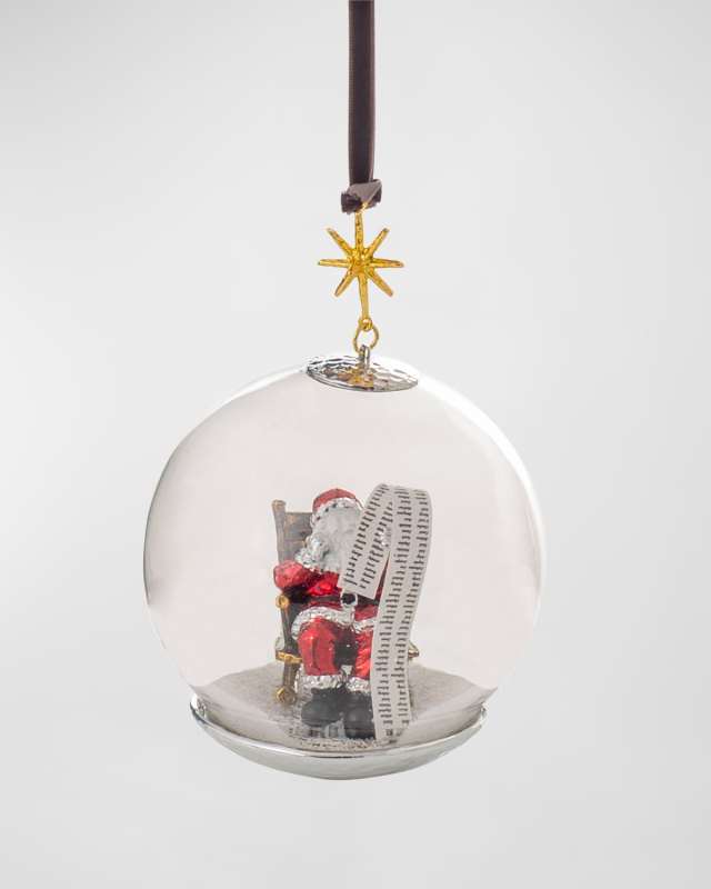 Santa Snow Globe Ornament