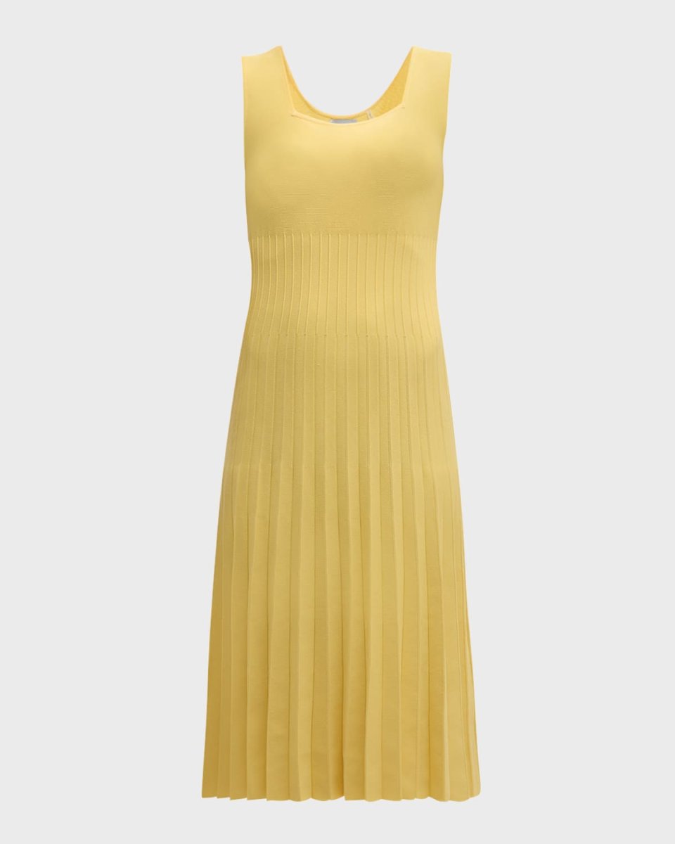 The Halley Pleated Midi Sweater Dress